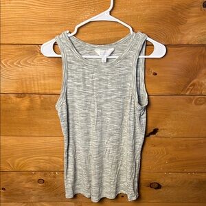 Market and spruce womens Gray/Green/white Sleeveless Top Lg summer Ribbed Casual